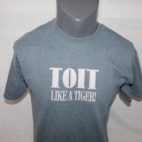 Muskoka Bearwear TOIT LIKE A TIGER Mens M Gray T Shirt - Picture 4 of 8